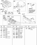 Exhaust System Diagram and Parts List for 138432-0188-B1  Briggs and Stratton Engine